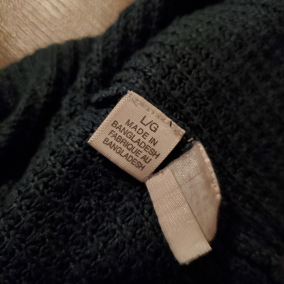 Seven Sisters Cable Knit Cowl/Turtle Neck Sweater - Teal - Picture 3 of 3